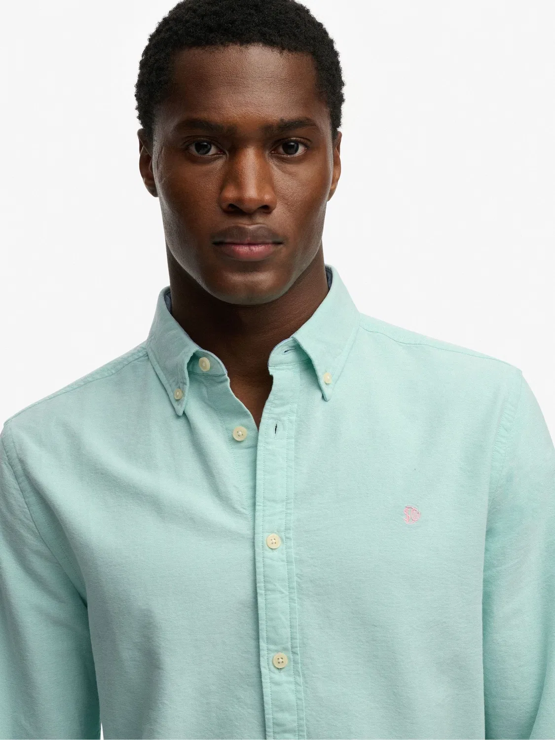 Рубашка Oxford, свободный крой Superdry Essentials Superdry, зеленый