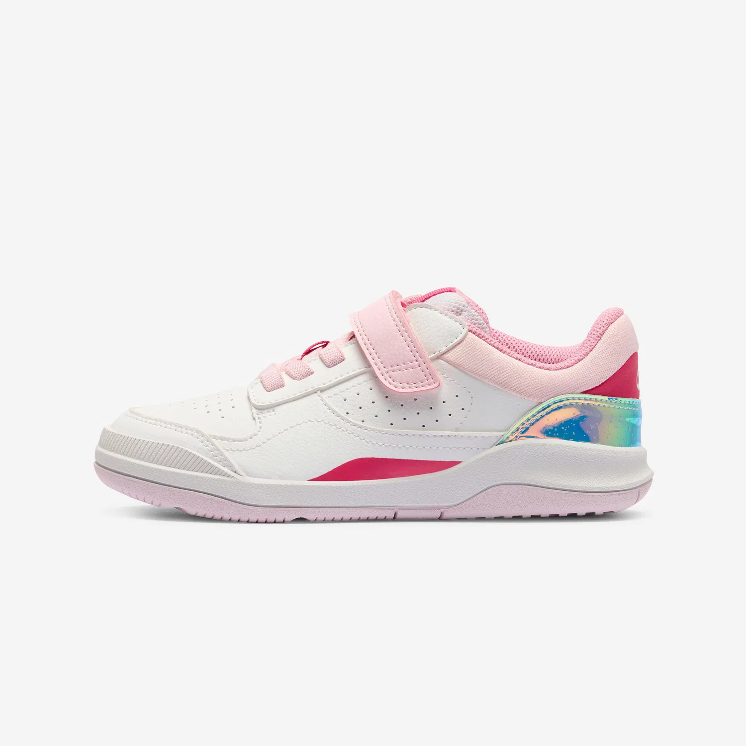 Детские спортивные кроссовки с липучкой Playventure Yard Decathlon, Ultraweiß Blasses Bonbonrosa Magentapink