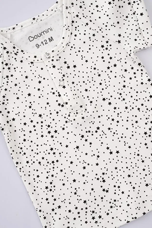 Детская футболка для девочек с принтом Star Dust, Boumini, White