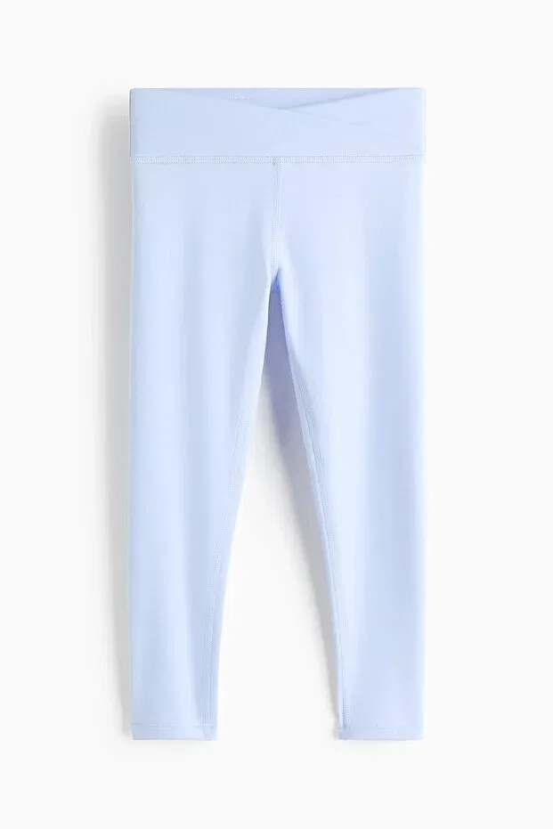 Детские леггинсы для девочек однотонные Softmove H&M, Ice Blue — фото 3