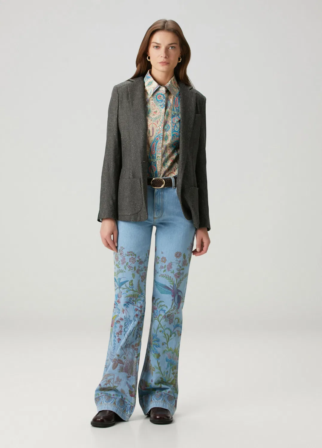 Джинсы Etro, многоцветный