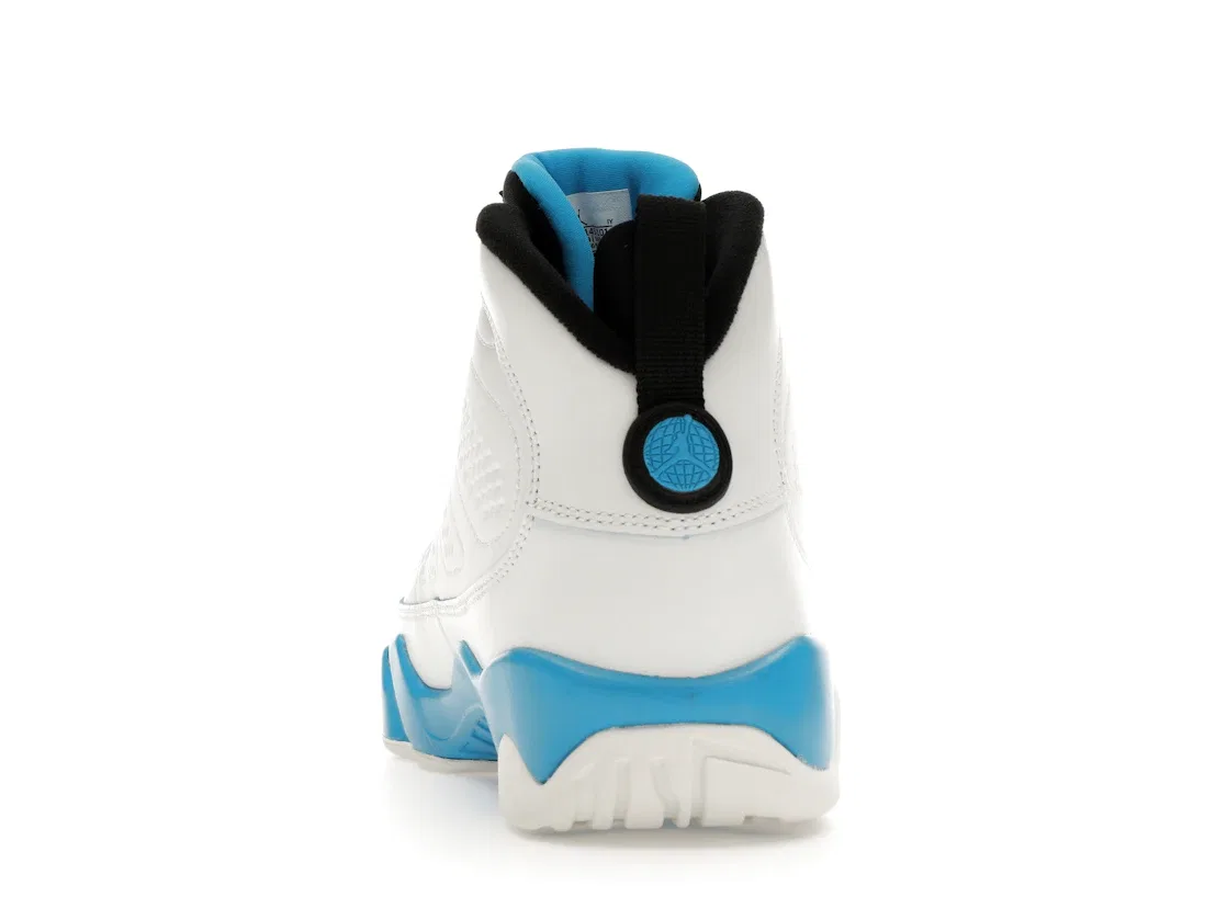 Детские кроссовки для мальчиков с принтом Jordan 9 Retro Jordan, Summit White/Black/Dark Powder Blue — фото 4