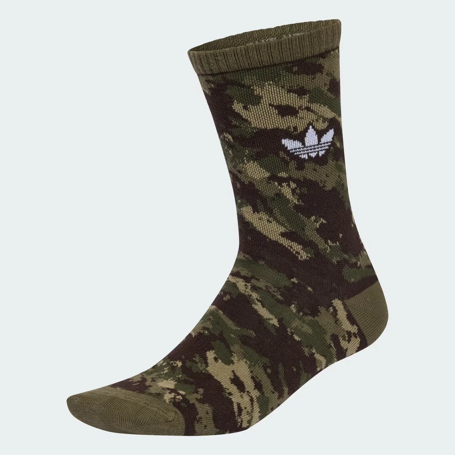 Носки-гольфы с камуфляжным принтом, 2 пары, Camo Crew Sock Adidas Originals, Olive Strata/Aurora Coffee