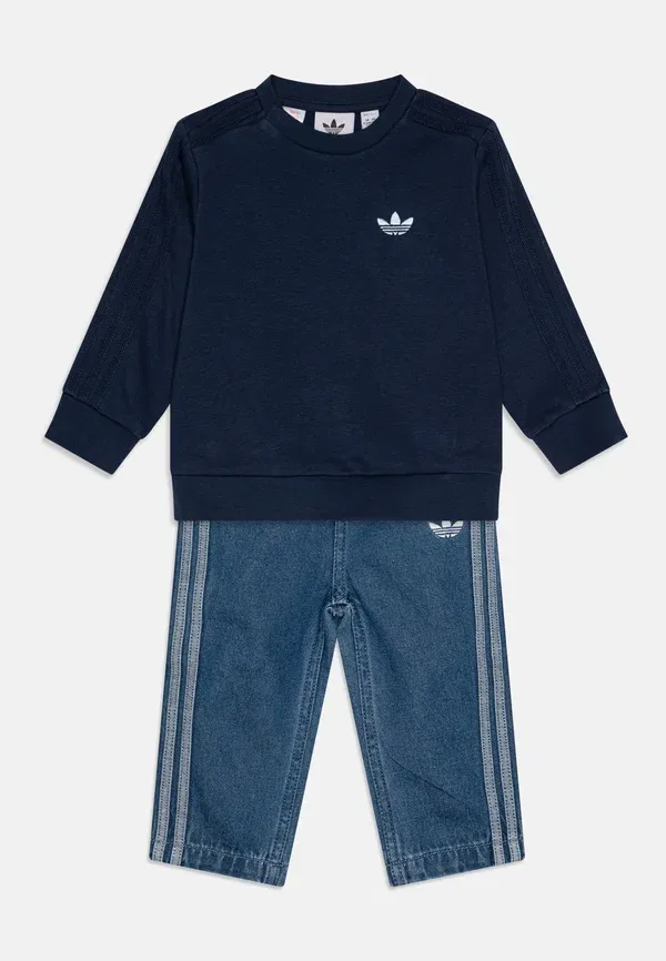 Детская толстовка с джинсовой отделкой Adidas Originals, синий