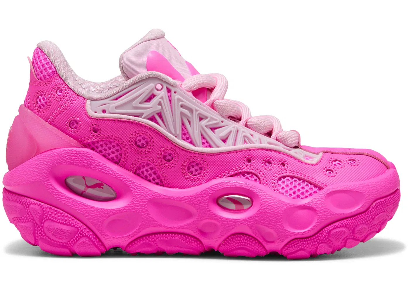 Детские кроссовки для мальчиков с принтом Puma LaMelo Ball LaFrancé RNR, Poison Pink/Pale Pink/Fluro Pink Pes