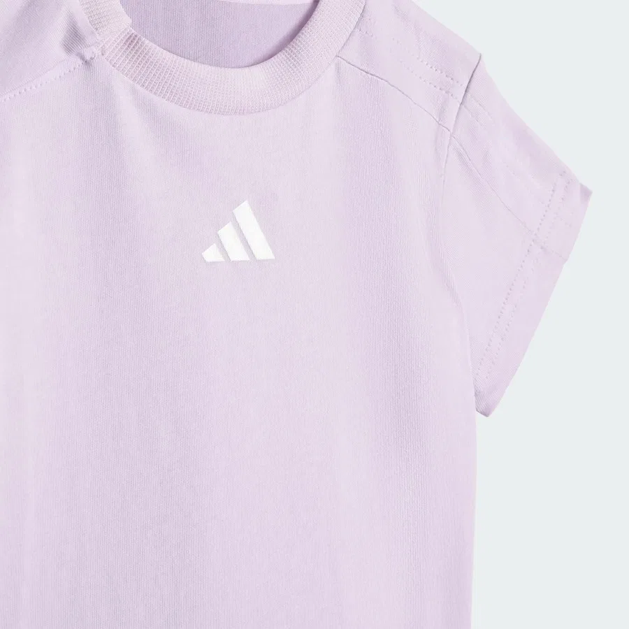 Комплект из топа и леггинсов с металлическим принтом 3 Bar Logo adidas, Лавандовый — фото 2
