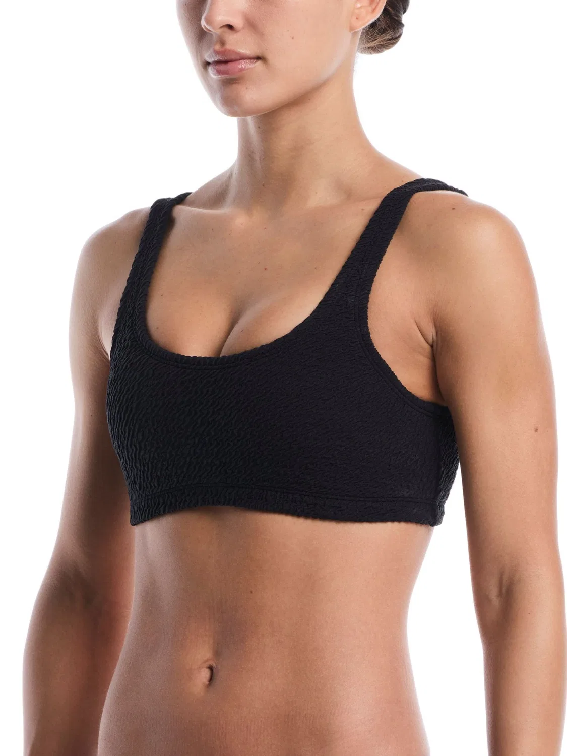 Топ-бралетт Nike Shoreline Pucker Textured Black
