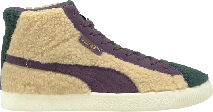 

Кроссовки Puma Basket Mid Vintage Sherpa, кремовый, Бежевый, Кроссовки Puma Basket Mid Vintage Sherpa, кремовый