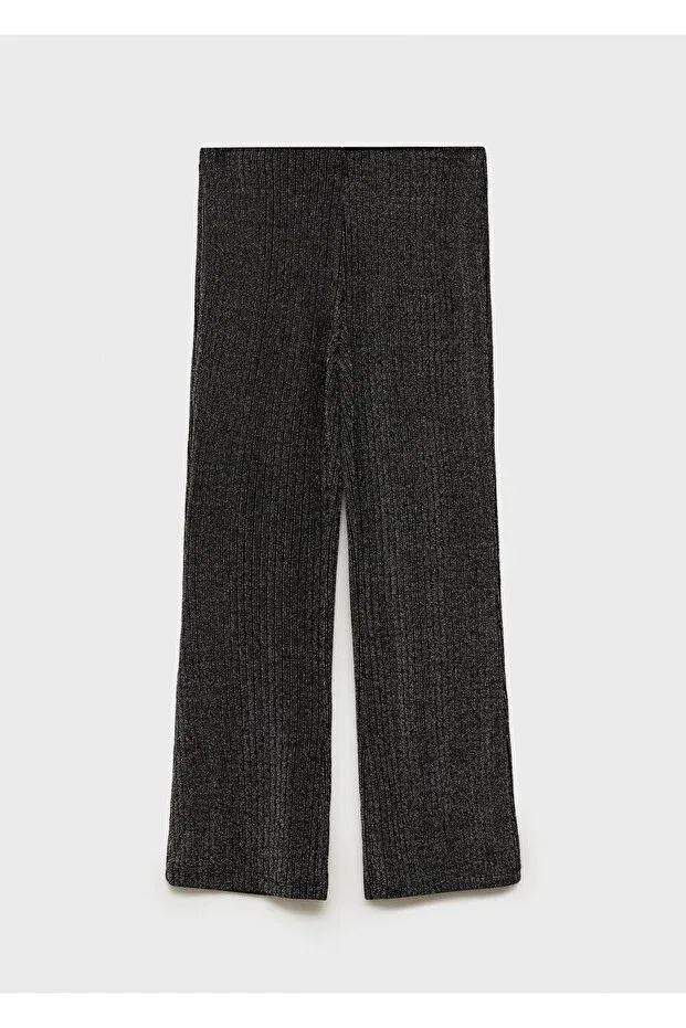 Детские леггинсы для девочек с широкой штаниной Mango, Black