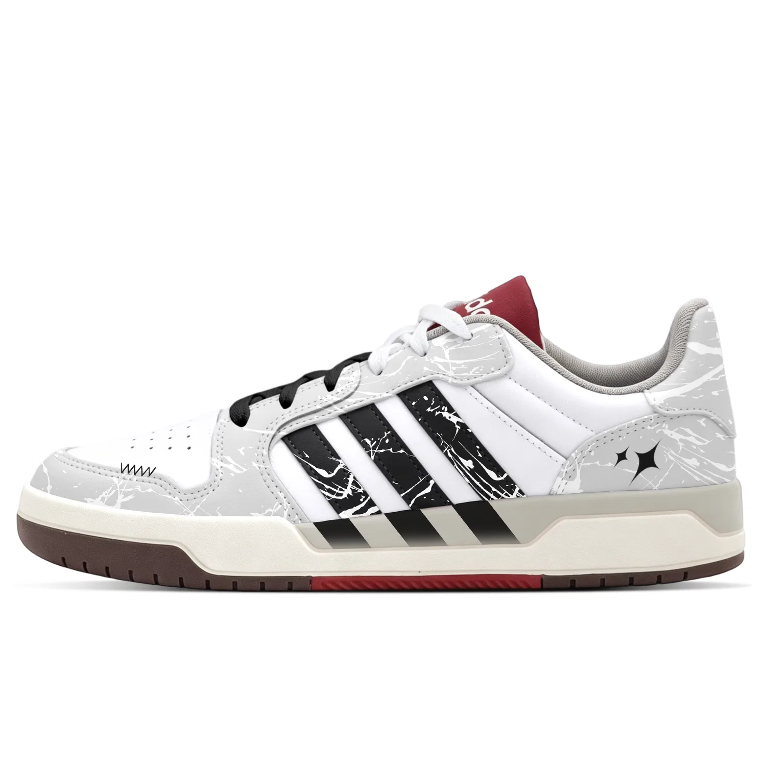 Детские кроссовки-скейтборд низкие Adidas ENTRAP, Gray Black — фото 3