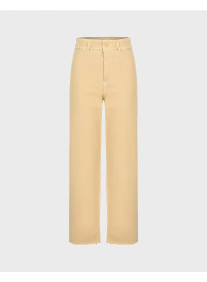 Джинсы с эффектом потертости Zara, желтый