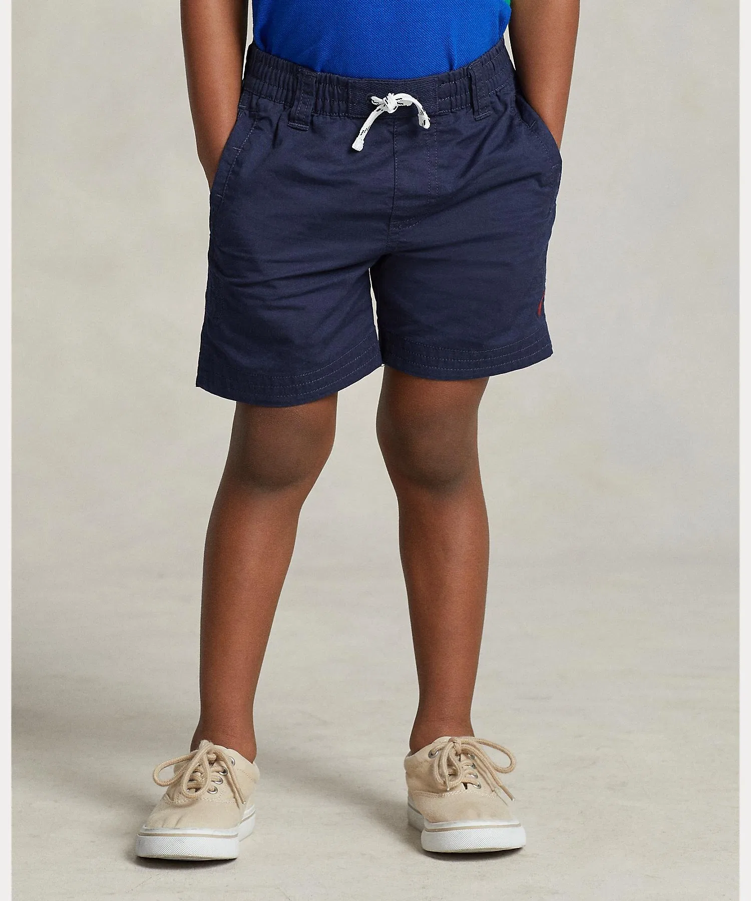 Детские хлопковые шорты POLO RALPH LAUREN CHILDRENSWEAR тёмно-синие — фото 4