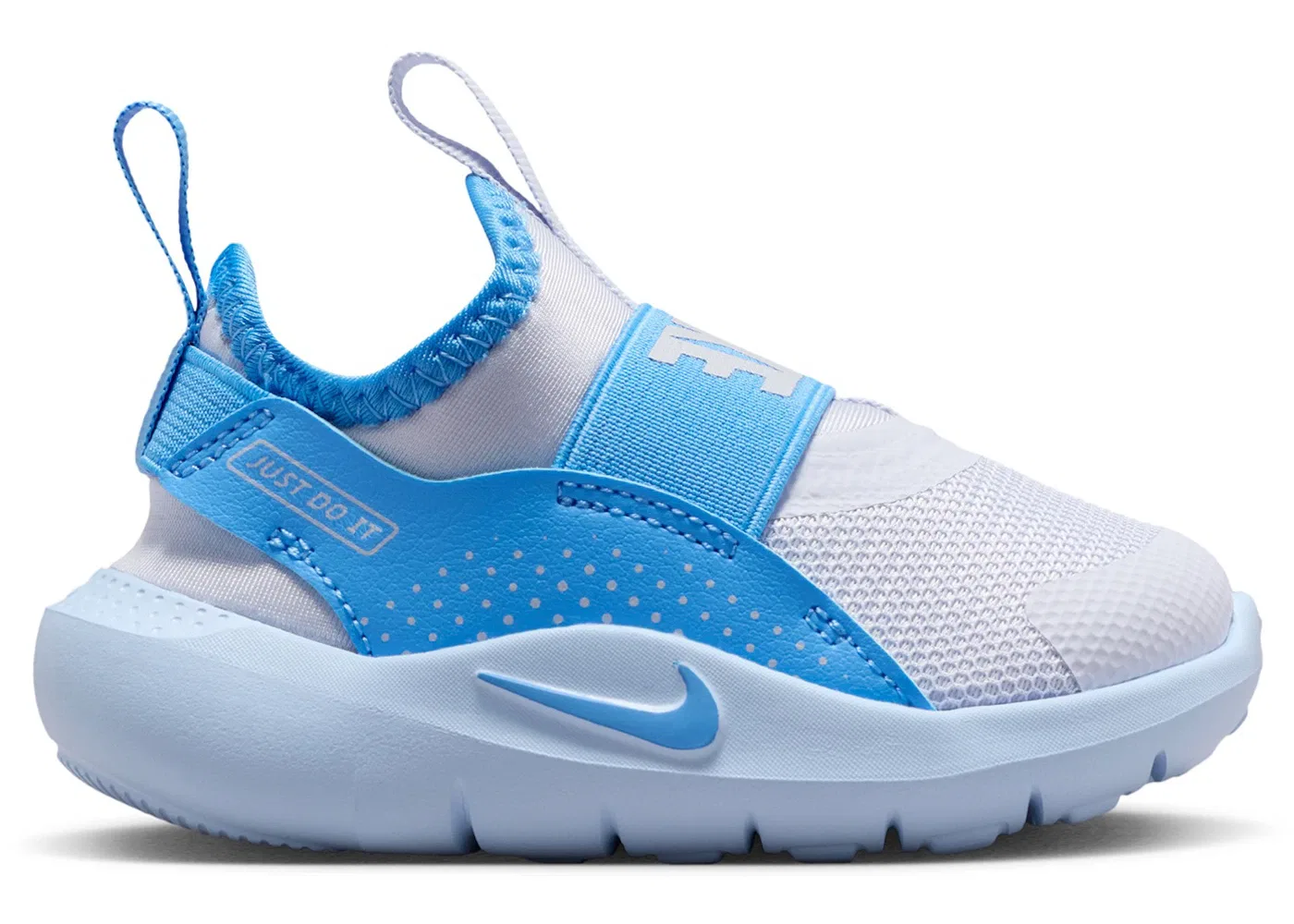 Детские кроссовки с застежкой-липучкой Nike Flex Runner 4, Ghost Football Grey Blue Tint University Blue