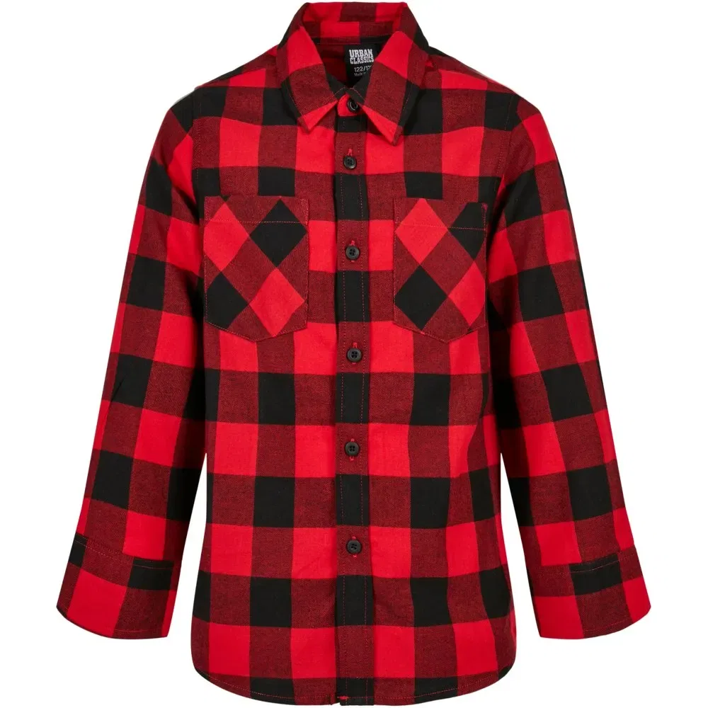 Рубашка с длинным рукавом из фланели в клетку Urban Classics, красный — фото 2