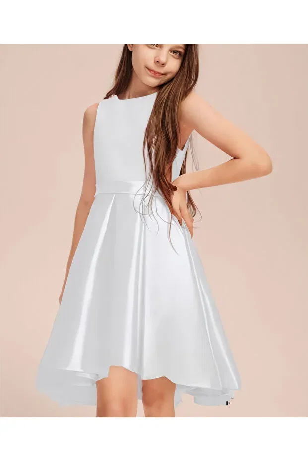 Детское платье для девочек асимметричное Modest Hsnlife, White