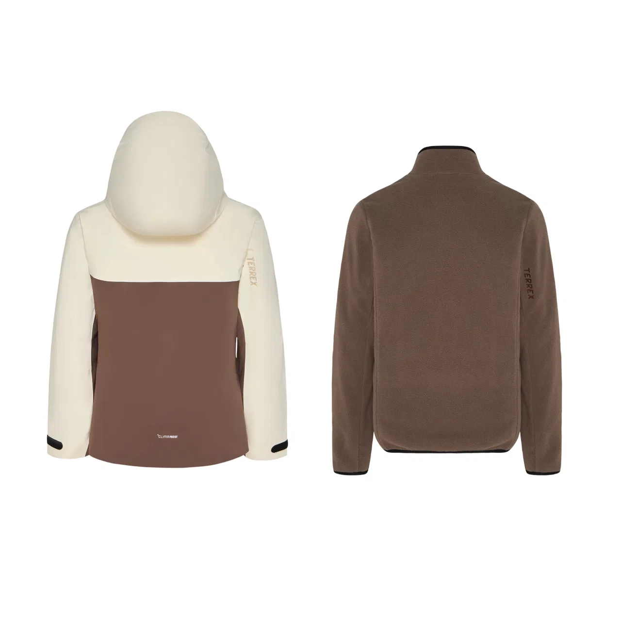 Женская ветровка с капюшоном Terrex Windbreaker Adidas, Stratum Dark Earthy Brown/Ivory — фото 3