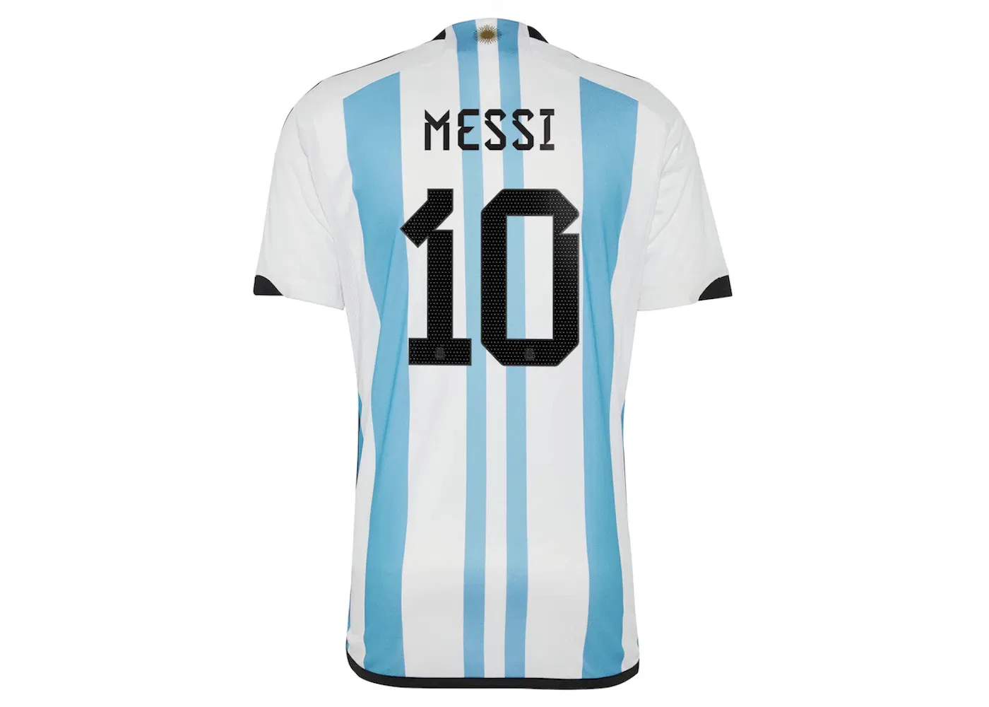 Мужская футбольная футболка с принтом Argentina 23/23 Messi Winners Home Replica Jersey Adidas, White/Light Blue — фото 2