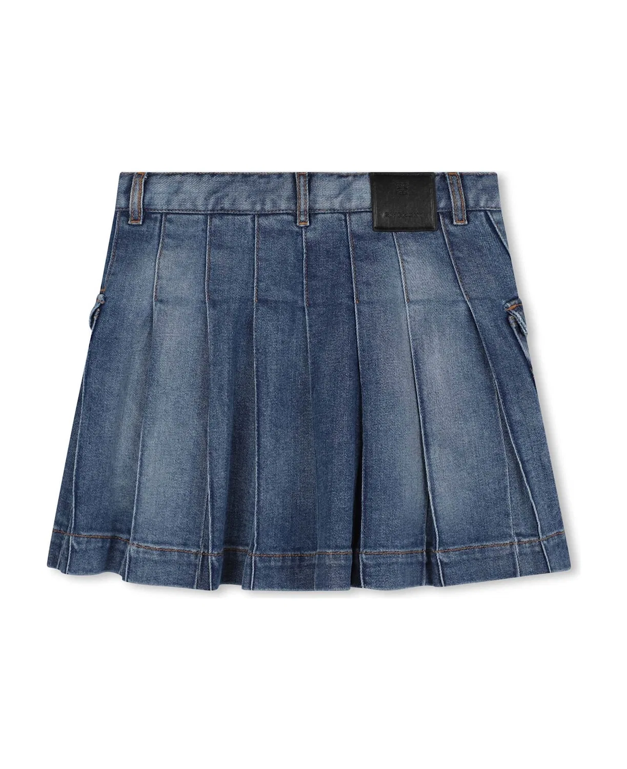 Юбка плиссированная из денима Givenchy, Denim Blue — фото 2