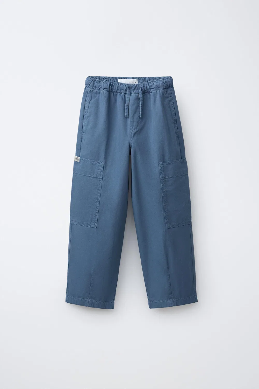 Тканевые брюки с карманами ZARA, Light Blue