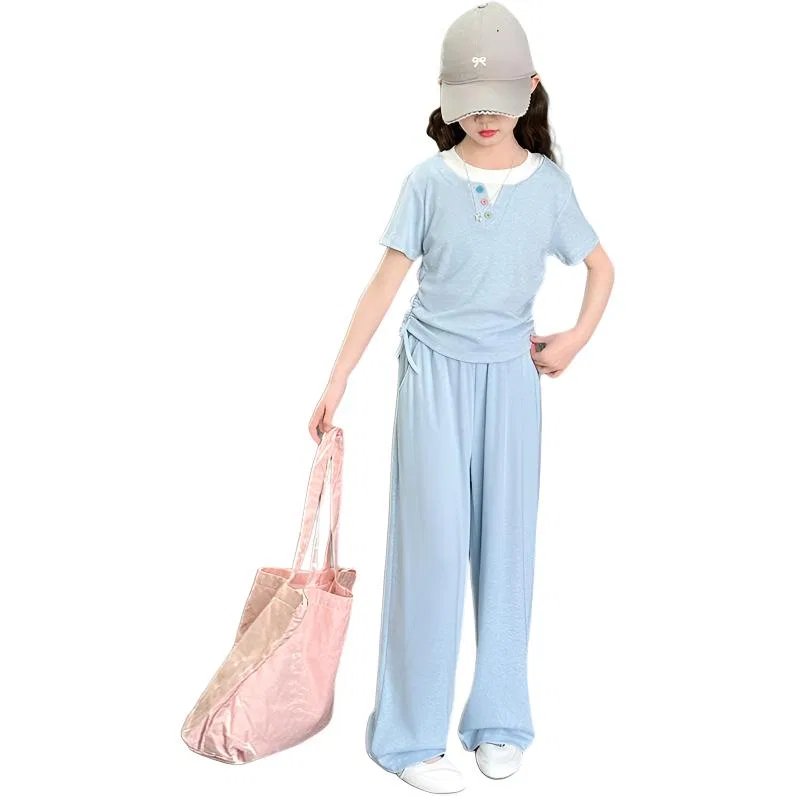 Детский спортивный комплект с воротником-поло и принтом Cerulean Two-Piece Set MADALLO, Cerulean Two-Piece Set