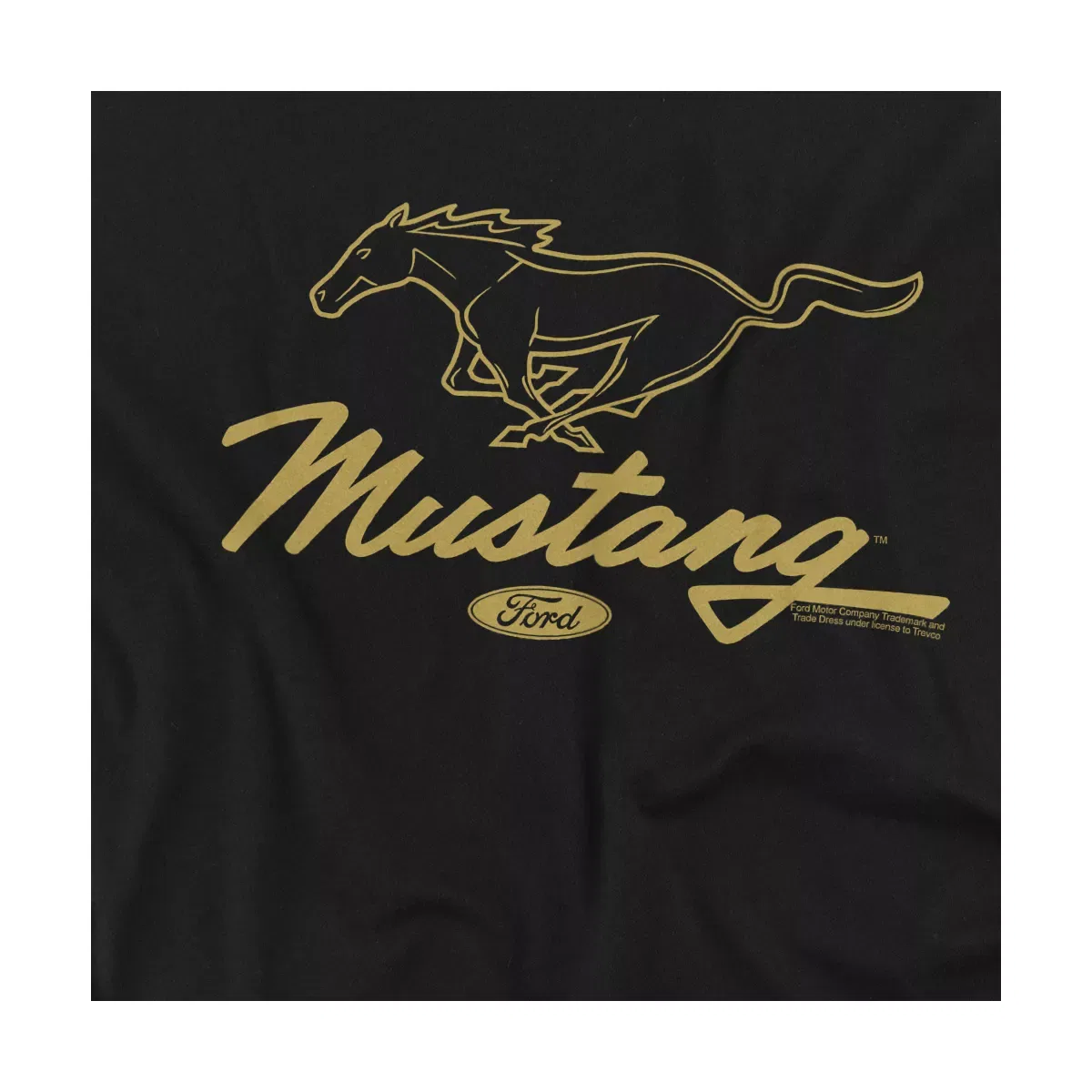 Детское боди с коротким рукавом Baby Ford Mustang Pony Script LOGOVISION, Black — фото 2