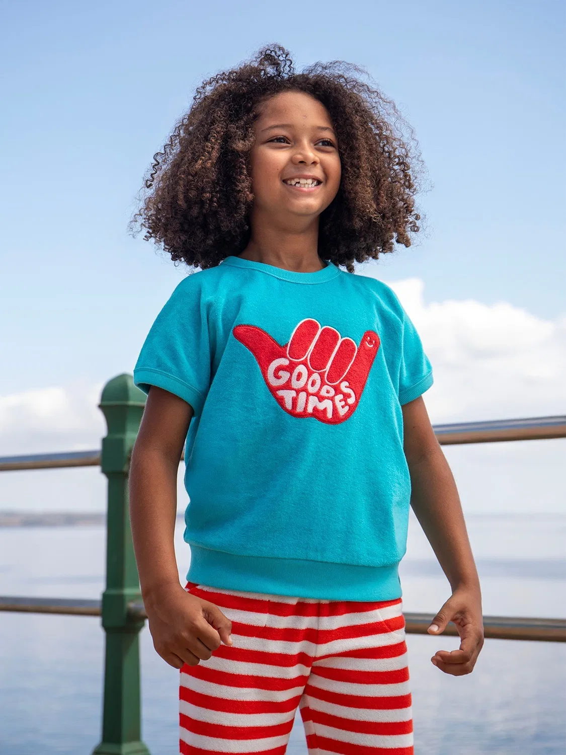 Свитшот с рагланом Seaside Frugi, синий