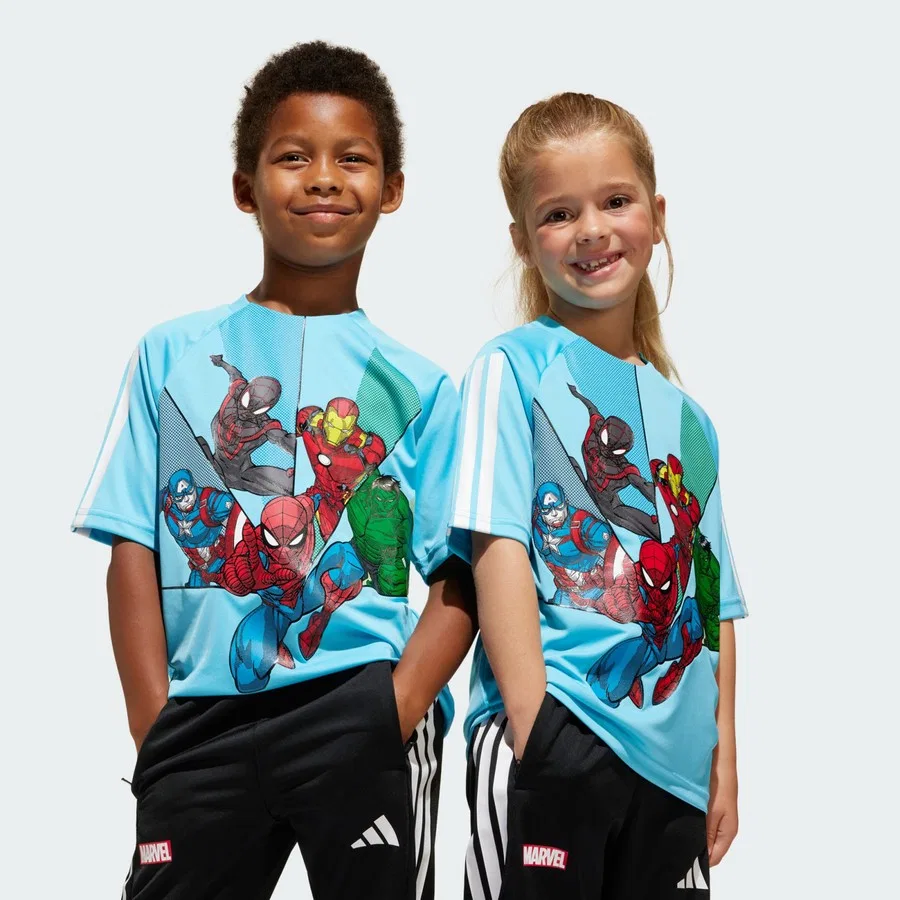 Футболка с принтом LK MRVL SM T adidas, Синий