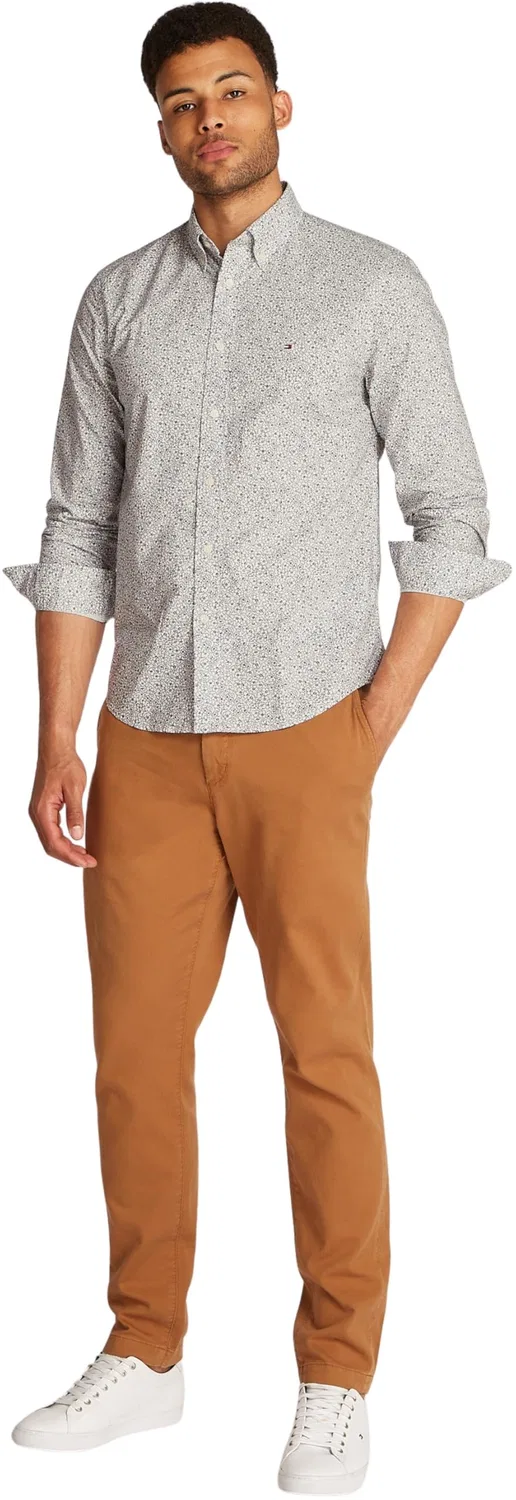 Мужская рубашка из хлопка Tommy Hilfiger, Beige (Ivory Petal / Night Sky Prt) — фото 4