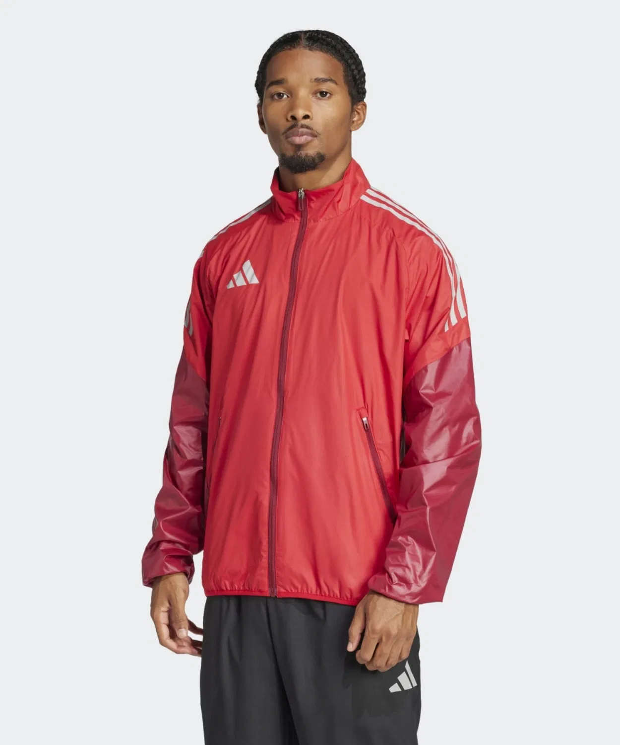 Мужская ветровка с принтом Tiro Adidas, Красный