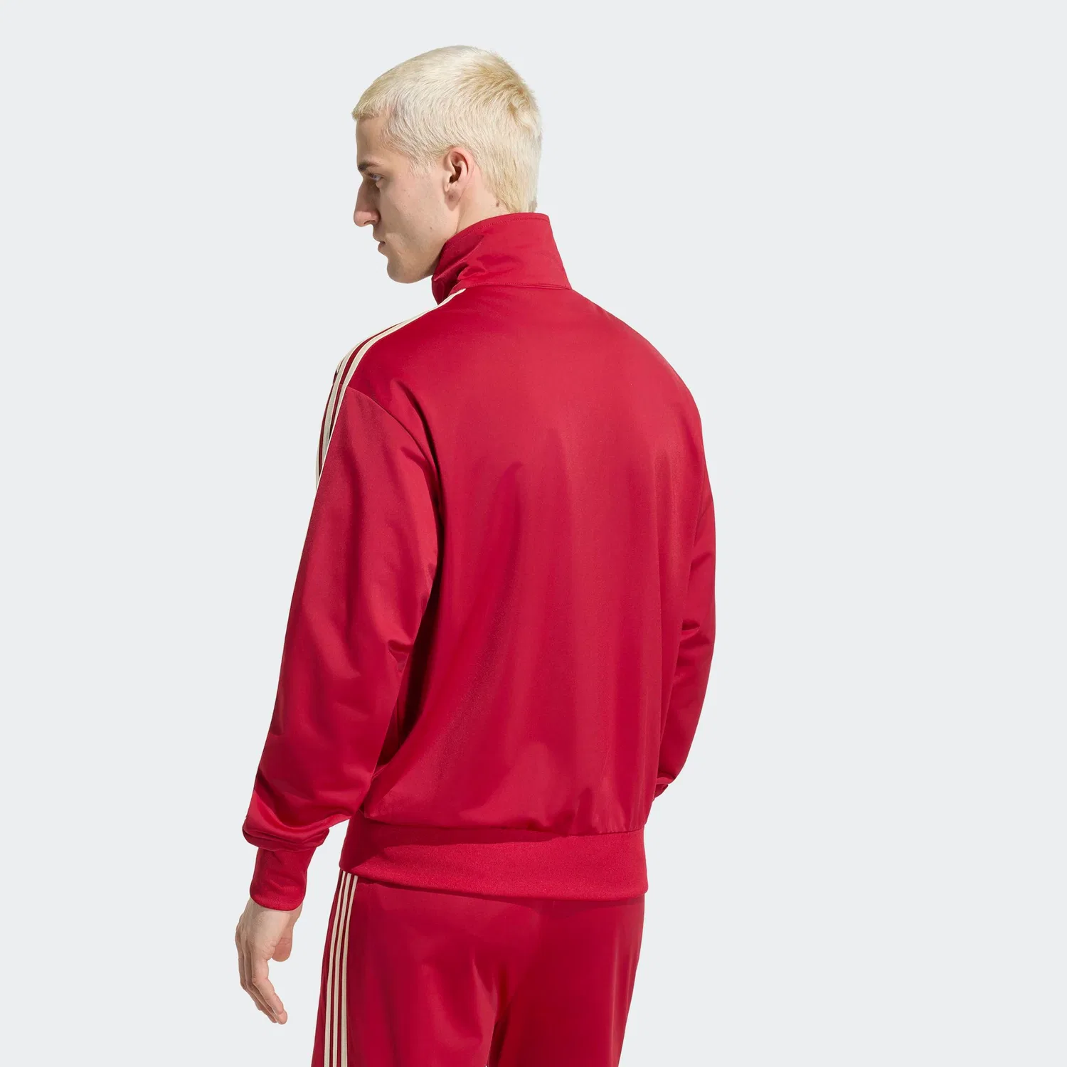 Мужская тренировочная куртка с воротником-стойкой Firebird Originals Adidas Originals, Team Victory Red/Warm Vanilla — фото 2