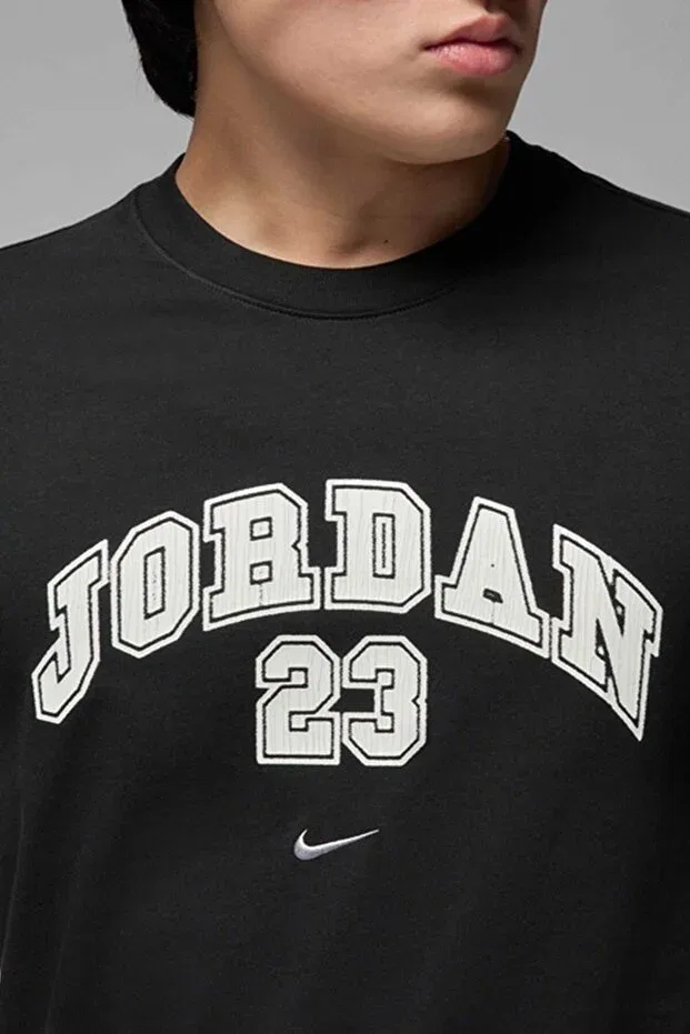 Мужская футболка с коротким рукавом хлопковая Jordan MVP SS Crew Nike, Black — фото 4