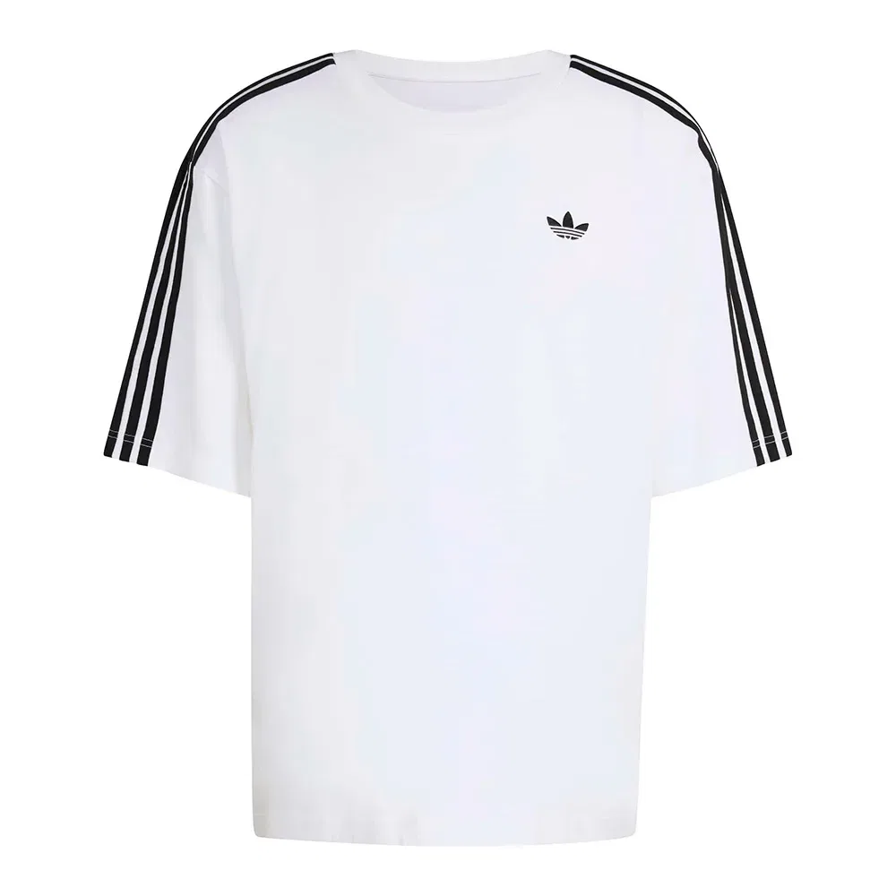 Мужская футболка оверсайз Adicolor 3 Stripes Adidas Originals, White — фото 3