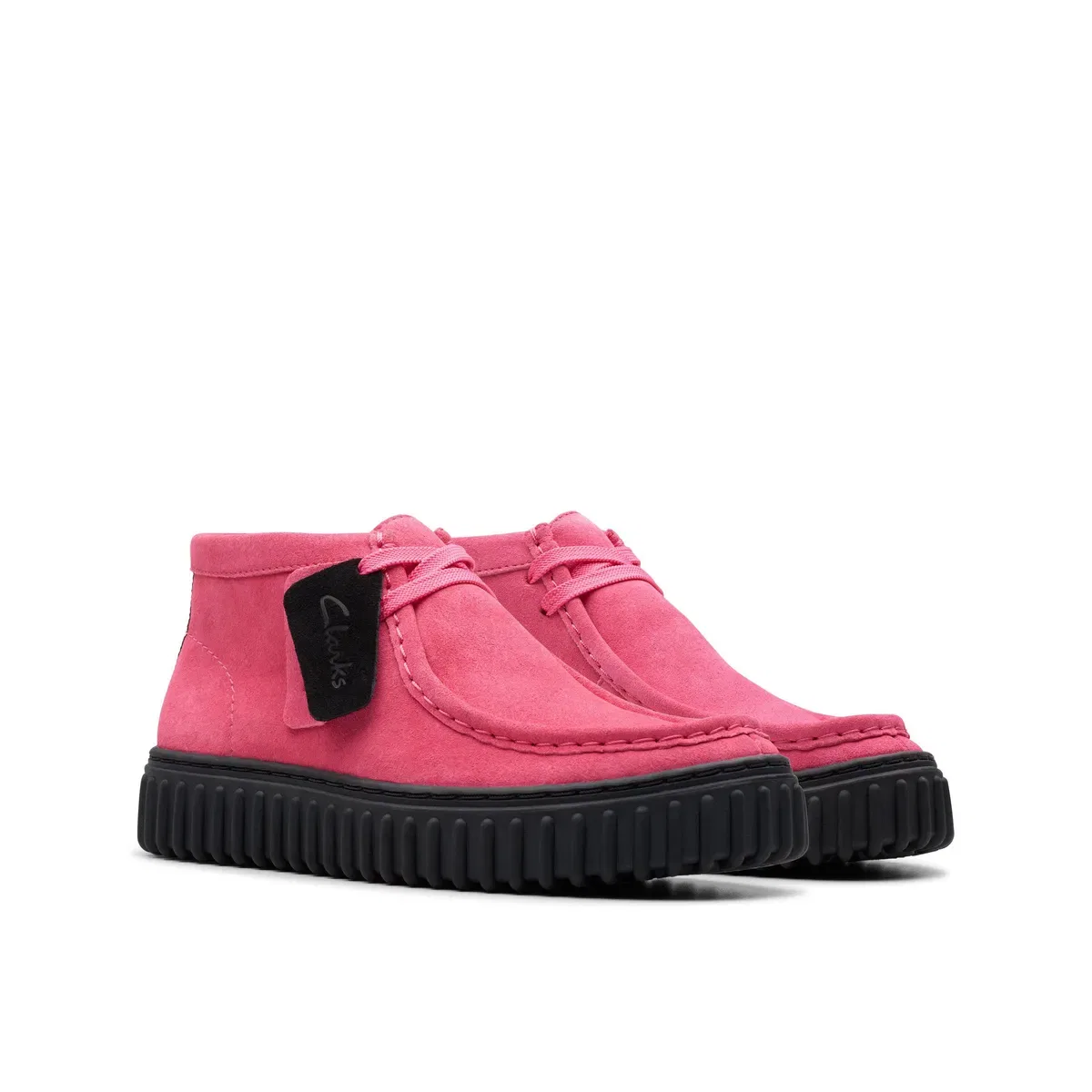 Детские ботинки из замши с моделью Torhill older, Clarks, Pink — фото 4