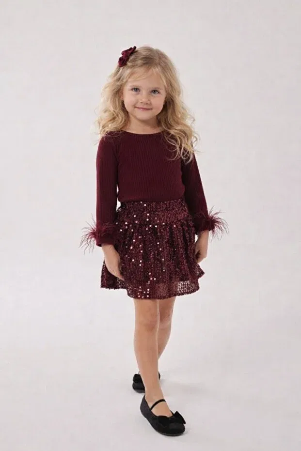 Детский комплект для девочек с пайетками My Kids Wear, Color 1 — фото 3