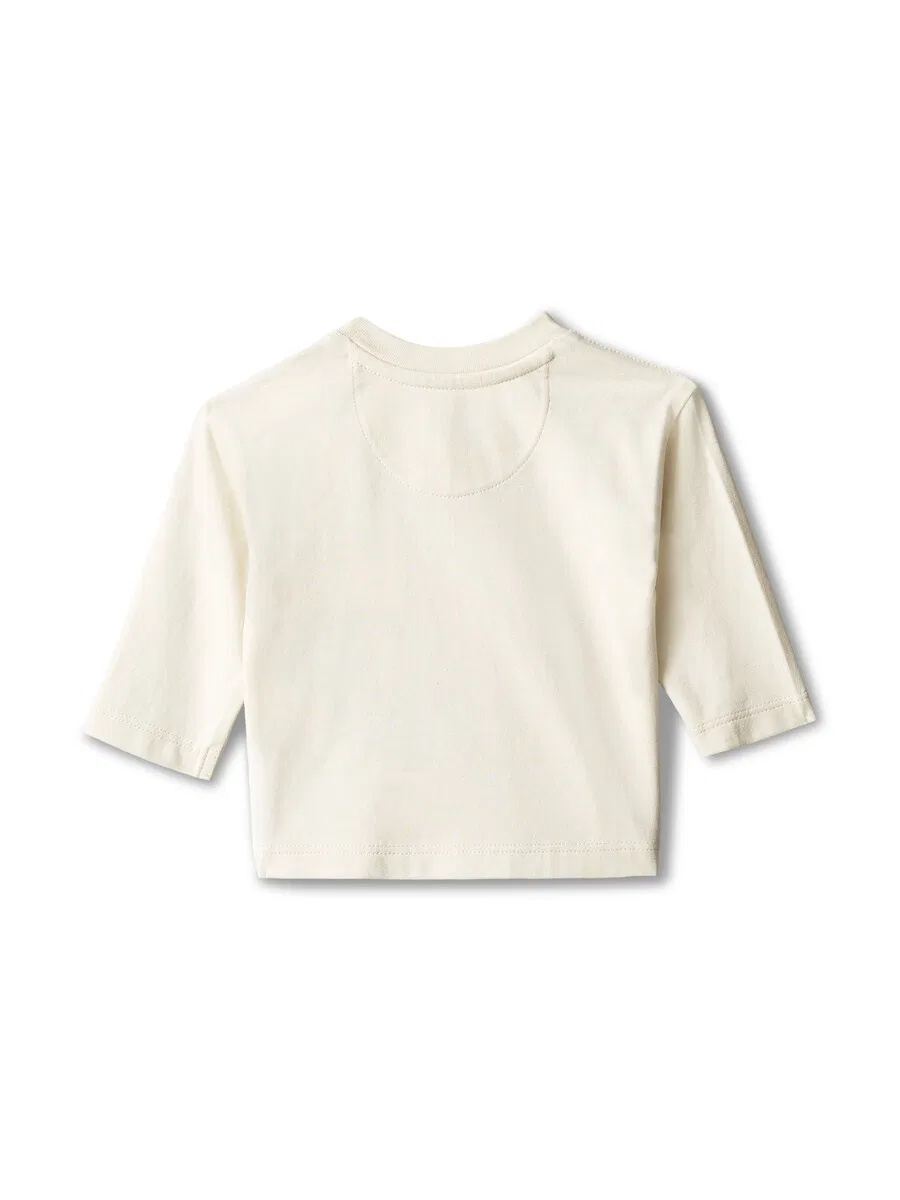 Топ Calvin Klein Jeans Regular Shirt бежевого и темно-бежевого цвета — фото 2