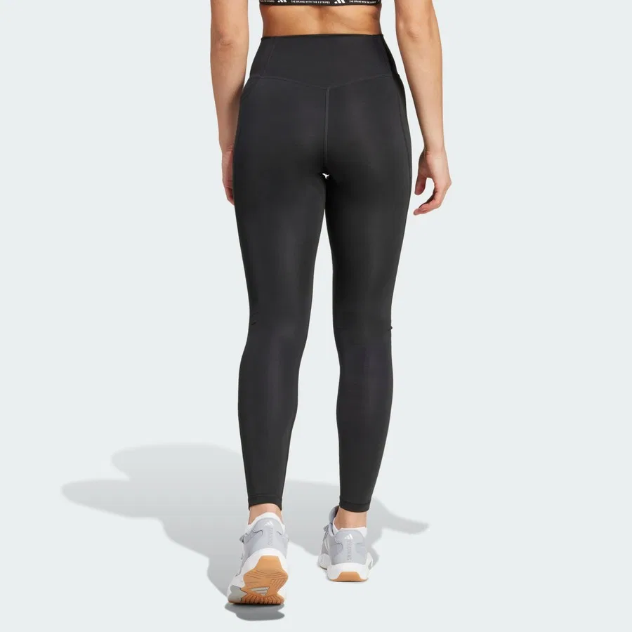 Леггинсы спортивные с карманом Optimé Essentials Stash Pocket adidas, Черный — фото 2