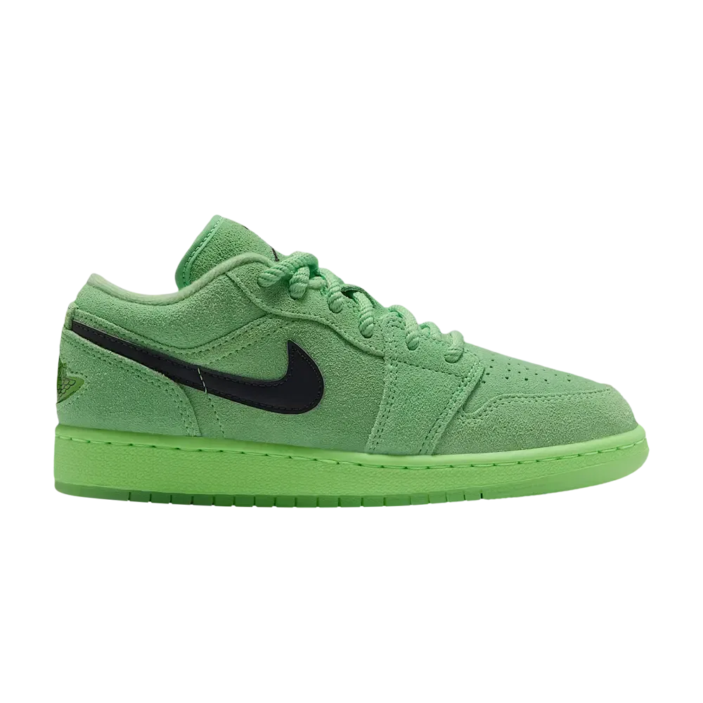 Кроссовки Air Jordan 1 Low SE GS, зеленый