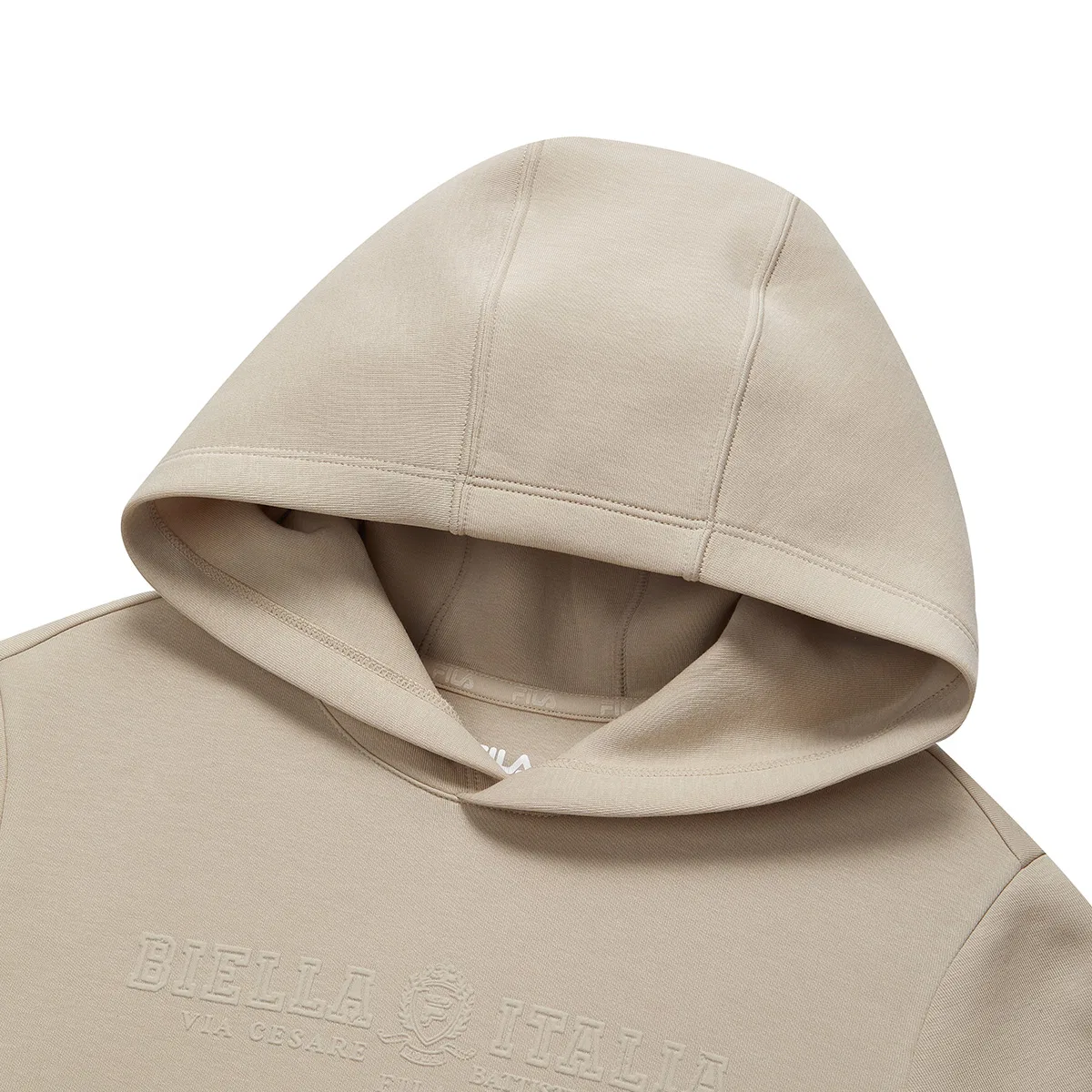 Детский свитшот с капюшоном утепленный FILA KIDS, Light Bean Paste Brown — фото 4