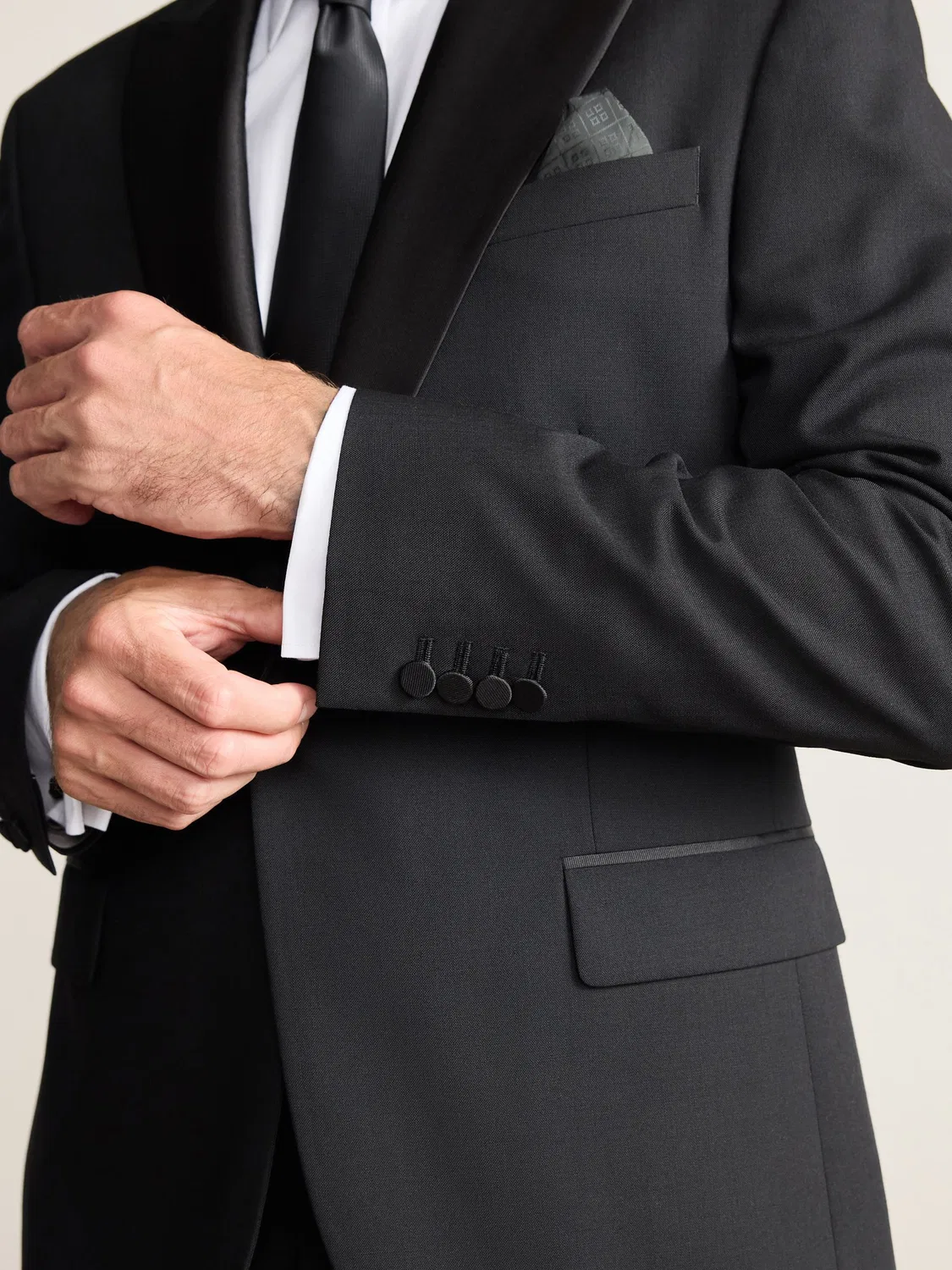 Пиджак смокинг, slim fit, Signature Nova Fides Next, черный — фото 4
