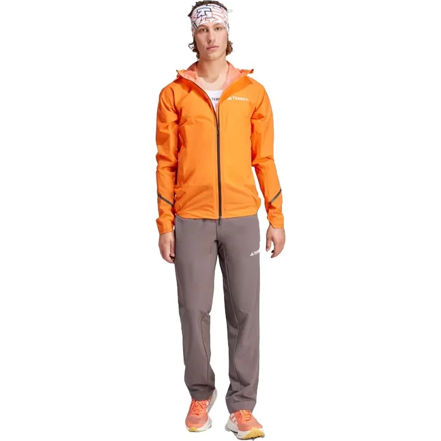 Ветрозащитная куртка с капюшоном Terrex Xperior 2.5L Light Rain.Rdy adidas, Оранжевый — фото 4