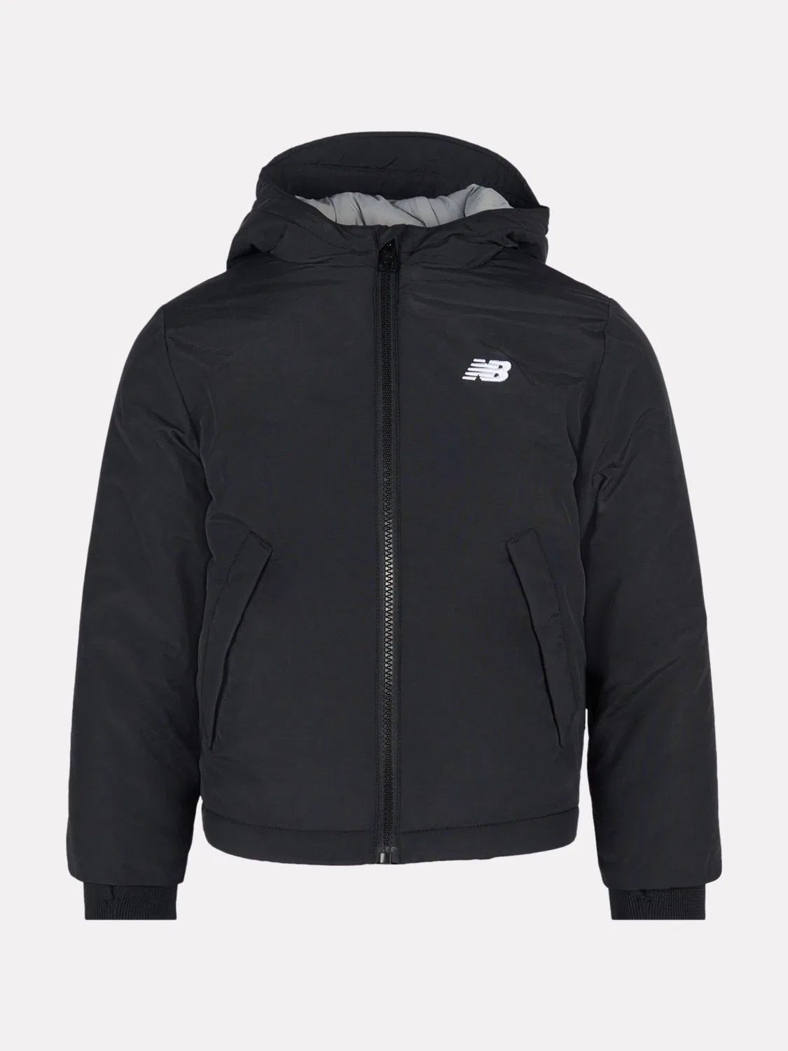 Пуховик капюшоном New Balance, черный