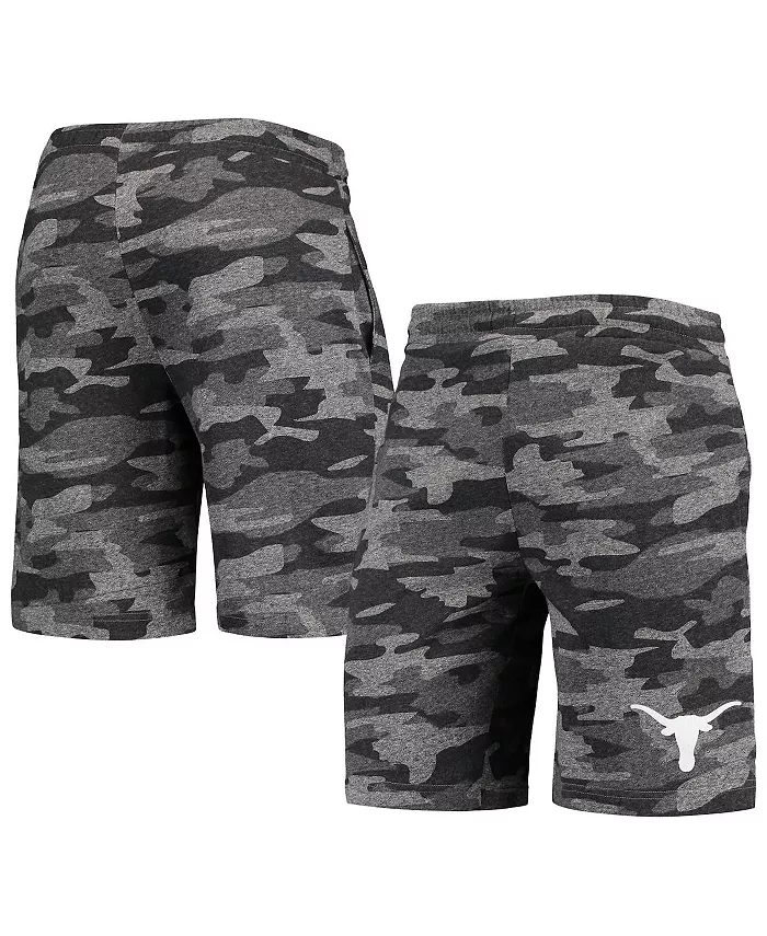 

Мужские шорты для отдыха Texas Longhorns Camo Backup Terry Jam, цвет угольный/серый Concepts Sport