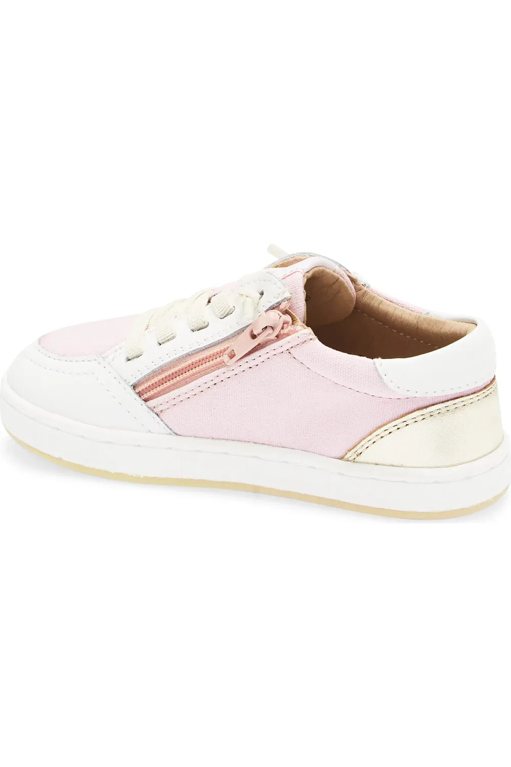Детские кроссовки на молнии Jet OLD SOLES, Light Pink/Snow/Gold — фото 2