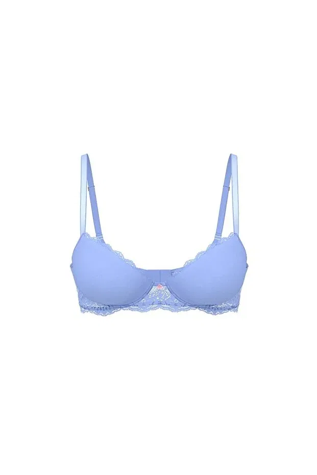 Женский бюстгальтер с легкой подкладкой Smooth Lace Victoria'S Secret, Blue — фото 3