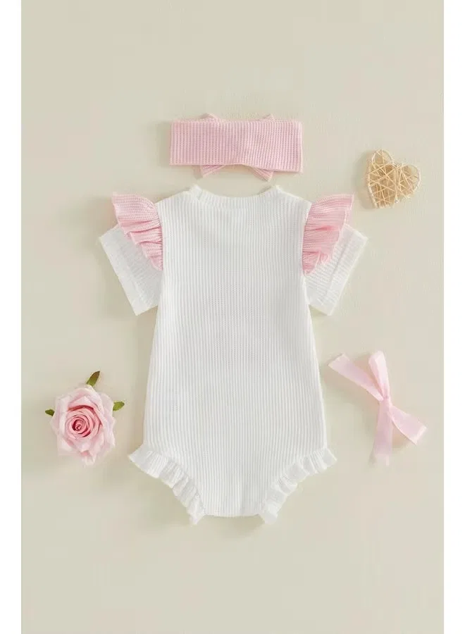 Боди-комбинезон с оборками Little Sister Matching Family Outfits, белый — фото 2