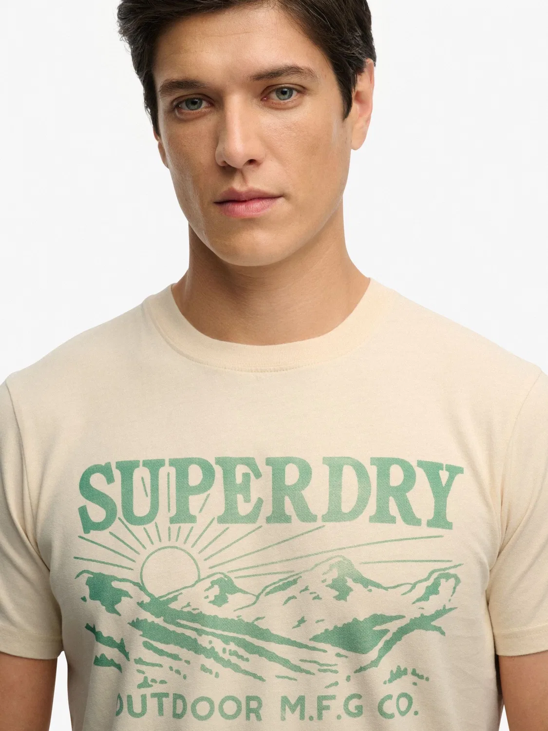 Футболка Relaxed Fit, Retro Outdoor Superdry, кремовый — фото 3