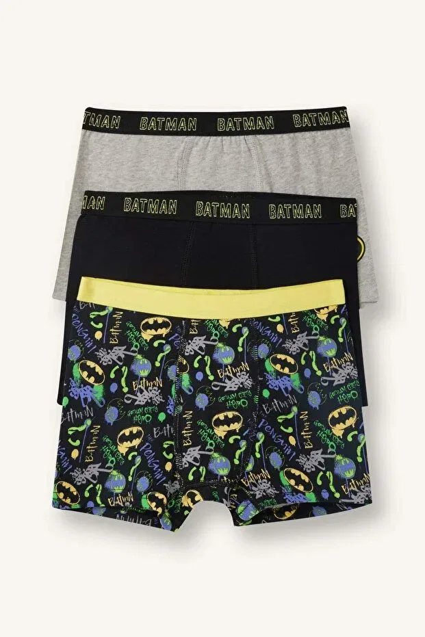 Детские боксеры для мальчиков с принтом Batman 3-pack Defacto, Black