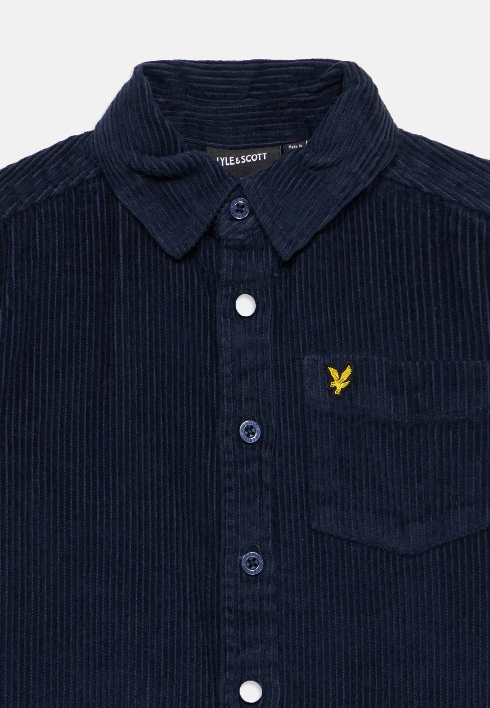 Рубашка с длинным рукавом унисекс - блузка на пуговицах Lyle & Scott, Dark Navy — фото 3