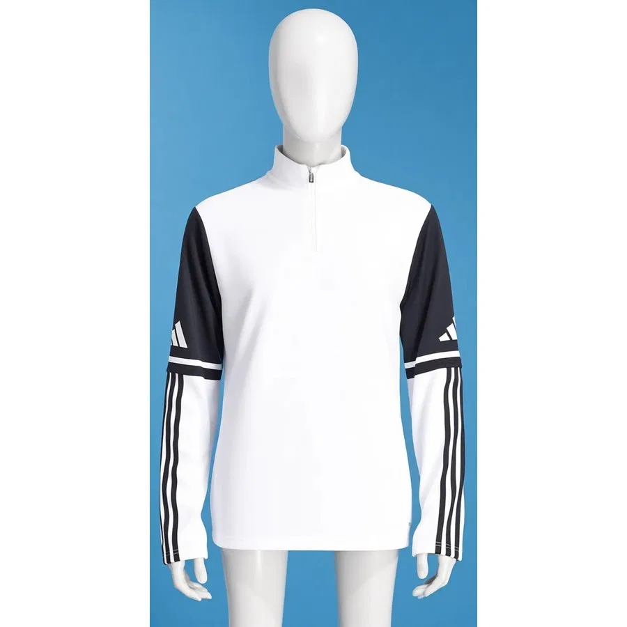 Мужской свитшот с длинным рукавом и полосатым принтом adidas, Белый — фото 4
