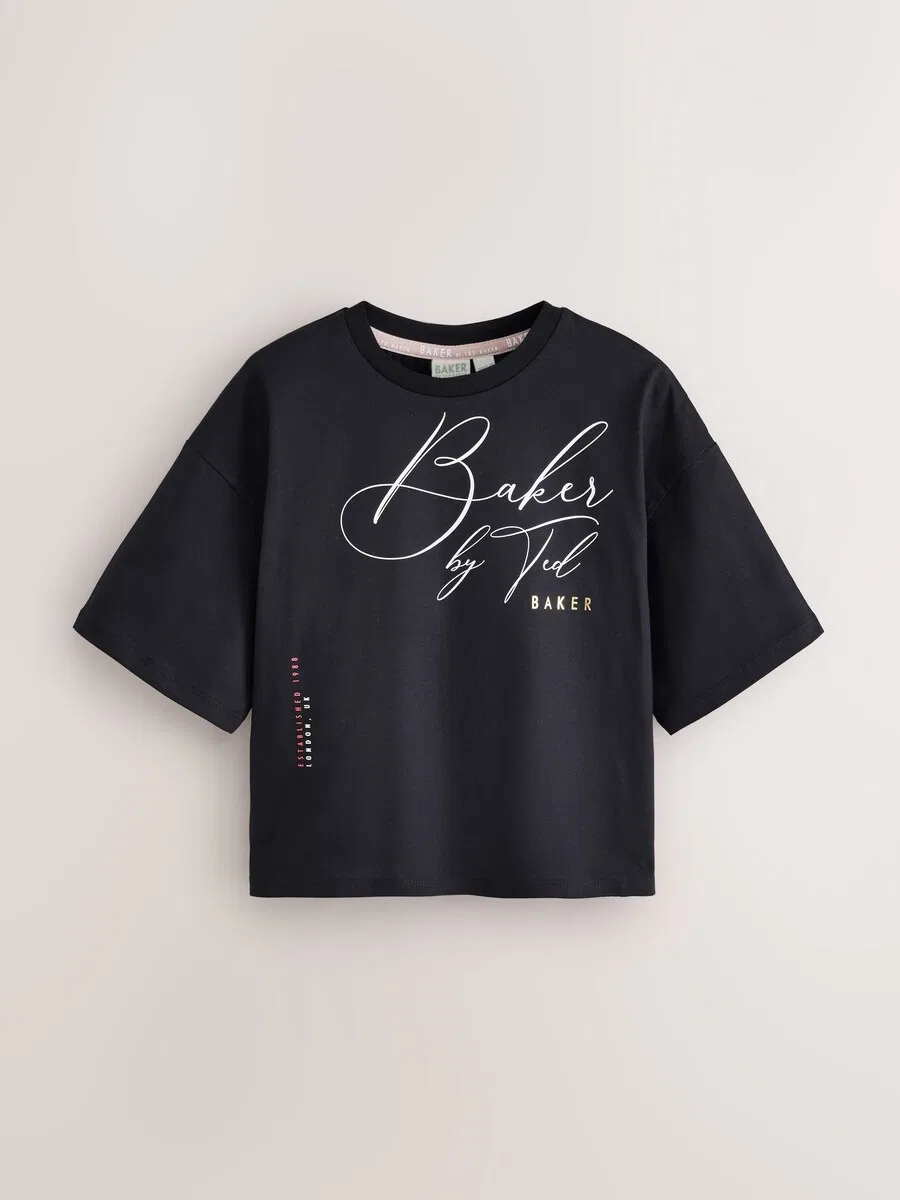 Футболка Baker by Ted Baker в темно-синем, розовом и белом цветах — фото 4